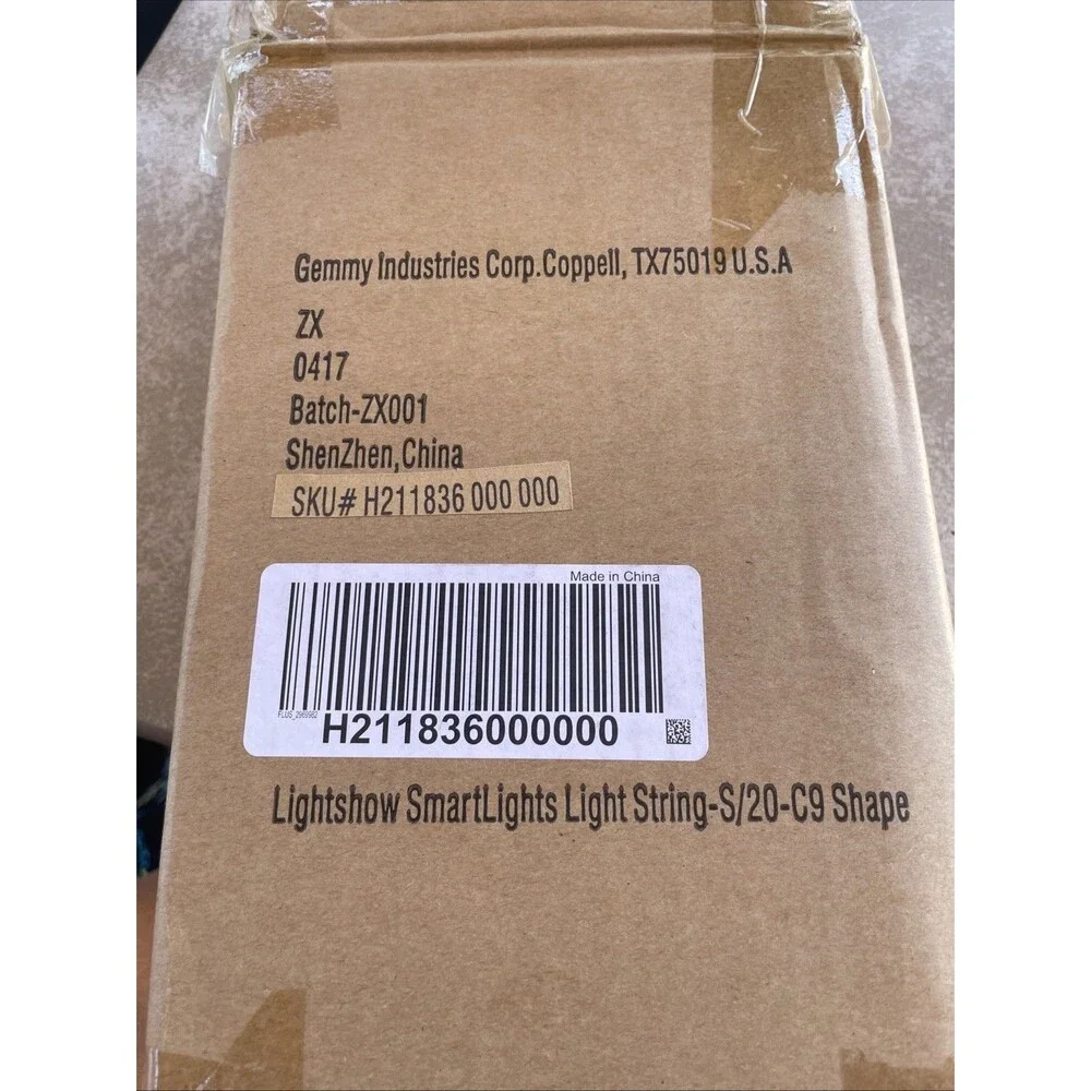 Gemmy Lightshow 20 Light 20 ft Long C9 Color Motion Multicolor LED Lights Smart